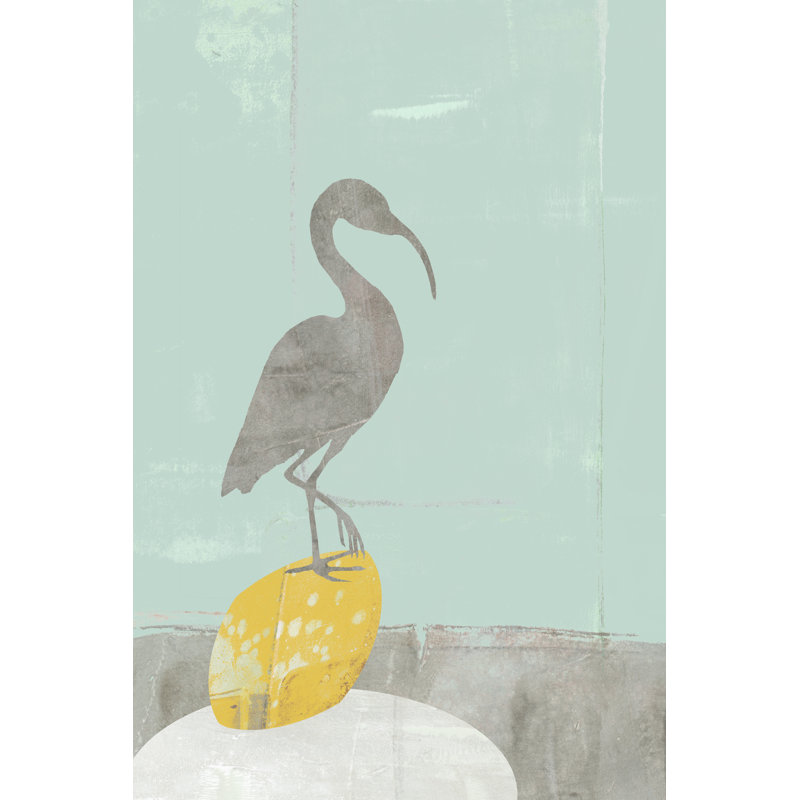 Heron Collage II by Jennifer Goldberger - Wrapped Canvas Print, 46cm H x 30cm W 