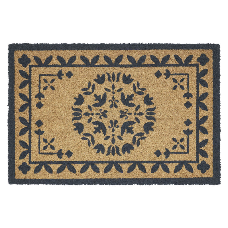 Durango Charcoal Coir Rug Rect, 20" W x 30" L