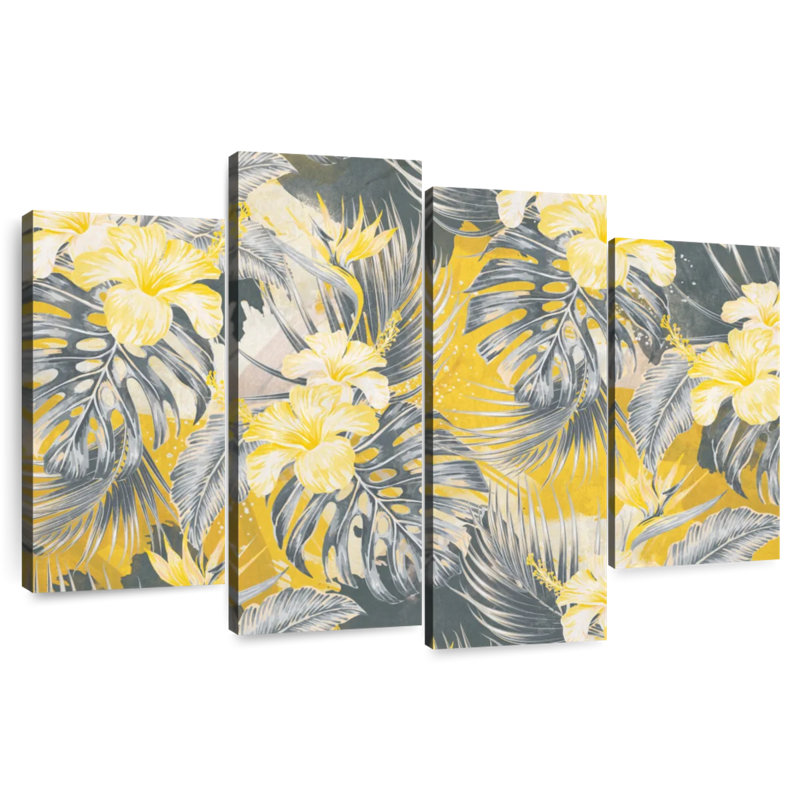 Hibiscus jaune Harnek, H 54 po x l 84 po