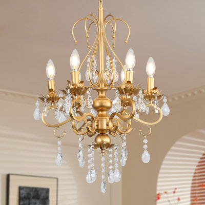 Lustre en cristal moderne à 6 lumières ARTPLAN, luminaire suspendu en verre transparent avec chaîne réglable, plafonnier noir rétro pour salon, salle à manger, vestibule, doré
