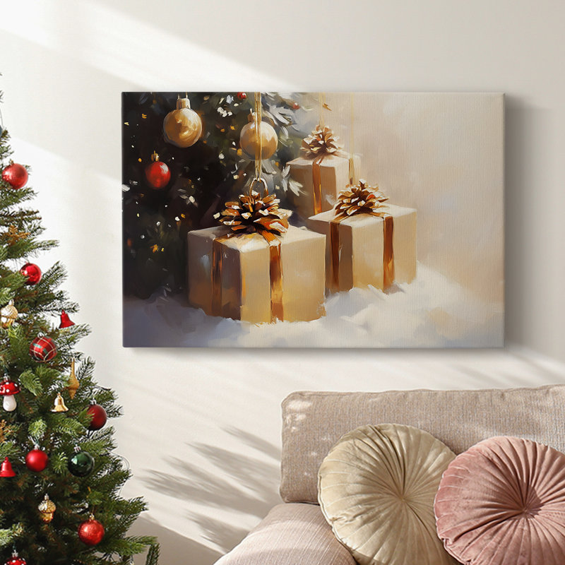 Art des Fêtes de Noël - Toile tendue avec châssis - Série 3-Cxxx, H 40 po x l 60 po