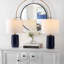 Ensemble de lampes de table bleu marine 22 po Aldren