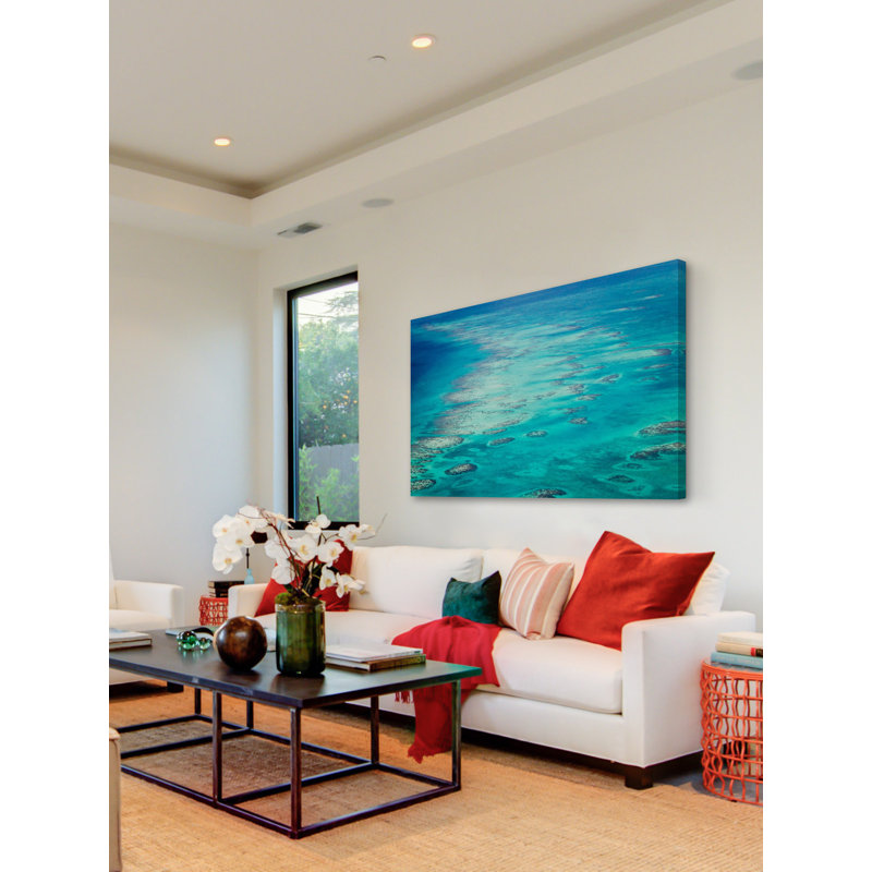 « ocean rocks »-reproduction de photo sur toile tendue, H 20 po x l 30 po x P 1,5 po