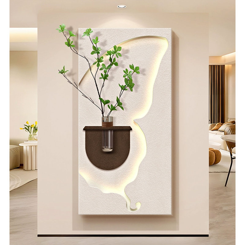 Décoration murale Wabi Sabi Greenery, H 55,12 po x l 27,56 po x P 0,39 po