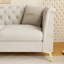 Canapé rembourré 3 places avec accoudoirs et 2 coussins Modern Velvet-129585495