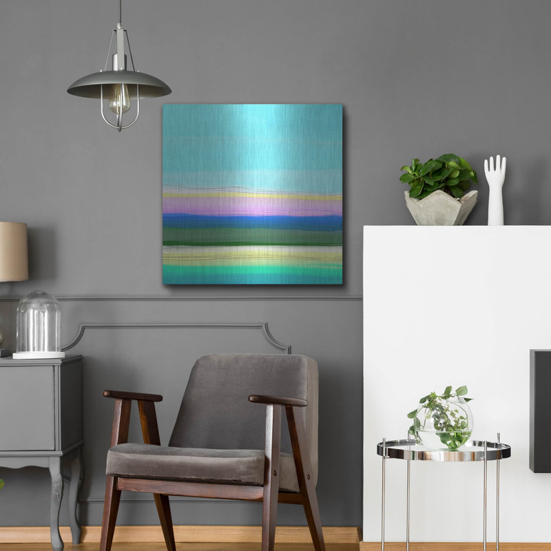 Art mural en métal luxueux «Ocean Dreams» par Cesare Bellassai, 24 po x 24 po, H 24 po x l 24 po
