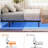 Floating Bed Frame King Size, Bed Frame With Charging Station And LED Lights, Industrial Style Metal Platform King Bed, Soundless, No Box Springs Needed, Black
