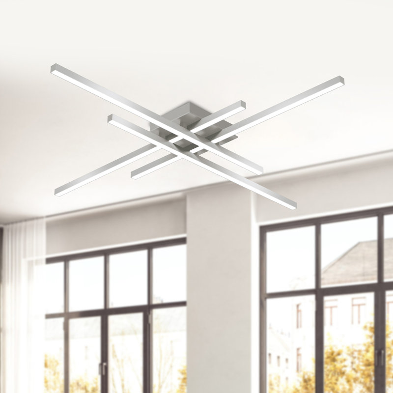 Vega 4 - Light LED Flush Mount, Brushed Nickel