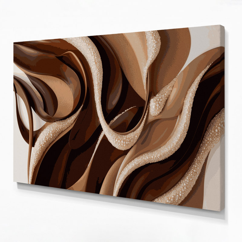 «Lyrical Abstraction 28», art mural sur toile brune