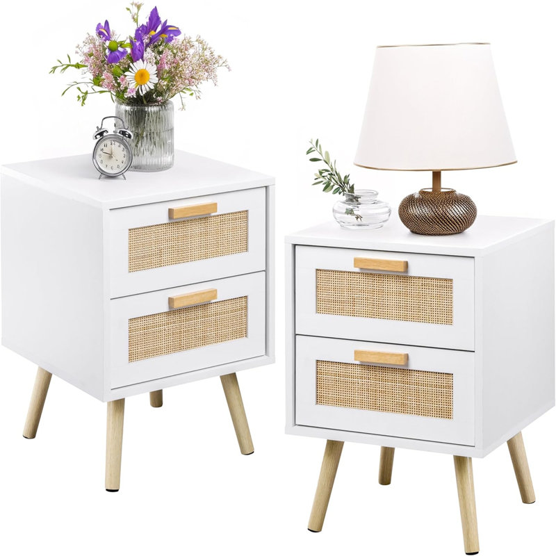 40cm W Manufactured Wood Bedside Table