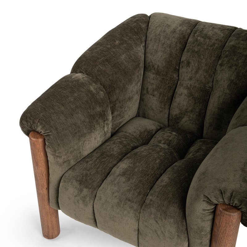 Sansa Upholstered Accent Chair Bronze, Olive Green