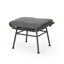 Table d'appoint d'extérieur gris moderne - hauteur de 19,25 po, fer et plastique, coussins d'eau, polyvalent, repose-pieds requis