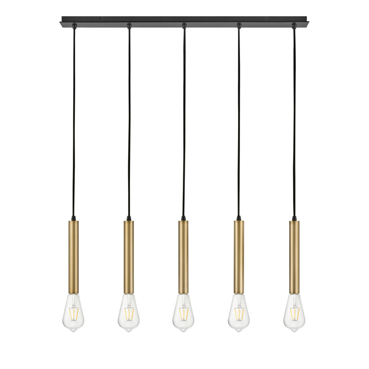Jamaria 5 - Light Dimmable Kitchen Island Modern Linear Chandelier