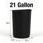 Poubelle demi-ronde en plastique 21 gallons noire avec design peu encombrant-130104502