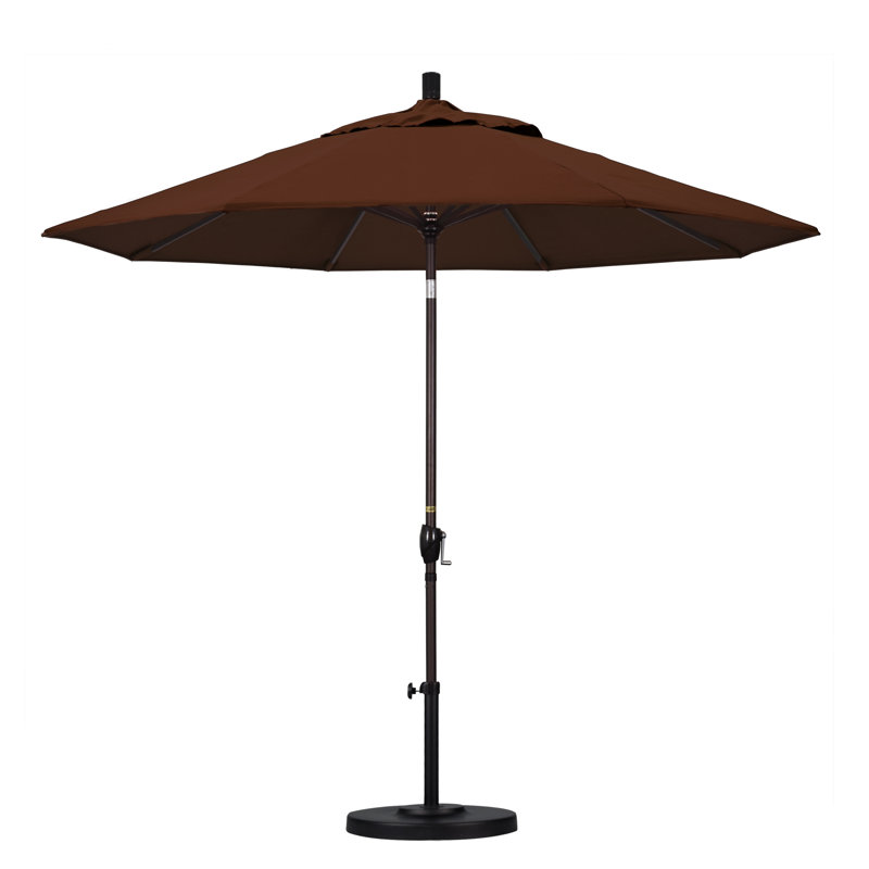 Parasol de marché 9 pi Iuka, Toile Sunbrella® brun baie, 225