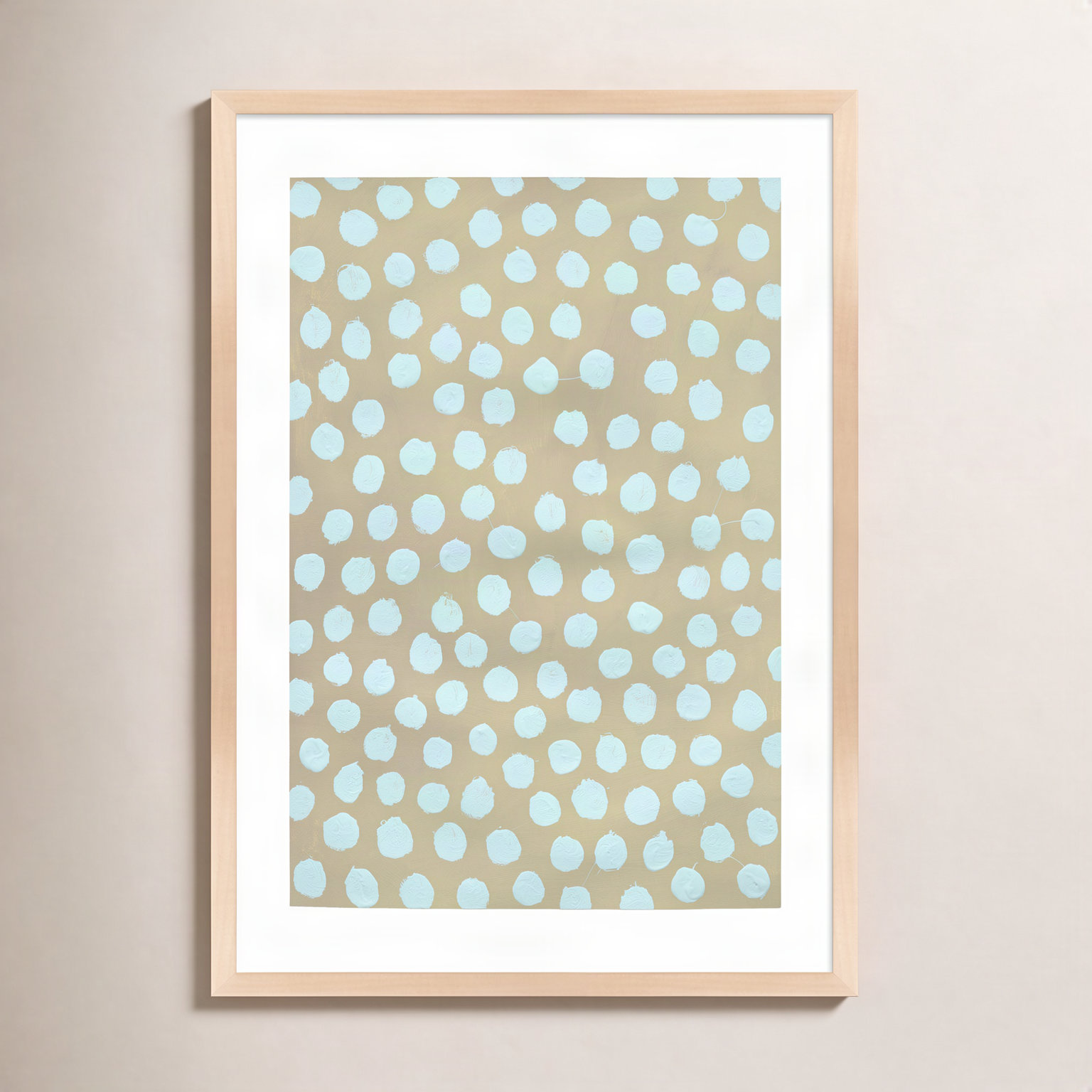 Cloud On Khaki by Michela Sorrentino, 25" H x 17.5" W x 1.25" D, Brown