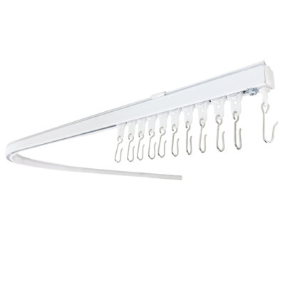 Heavy Duty Curved Corner Curtain Track with Hooks