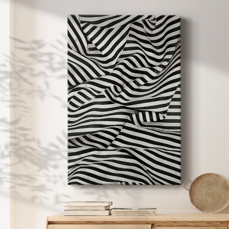 Noir blanc audacieux et lumineux II, H 12 po x l 8 po