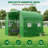 Premium Walk-In Greenhouse for Outdoors with Upgraded Portable Heavy Duty Frame, Large Garden Plant Hot Hoop House, 8.2x6.6x6.6 FT (Green)