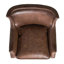 Chaise de salon en cuir fleur de qualité supérieure, brun, accoudoirs de luxe à assise confortable, revêtement