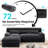 100" L-Shaped Upholstered Corduroy Modular Sectional Sofa with Pillow Back and Removable Ottoman-732614871