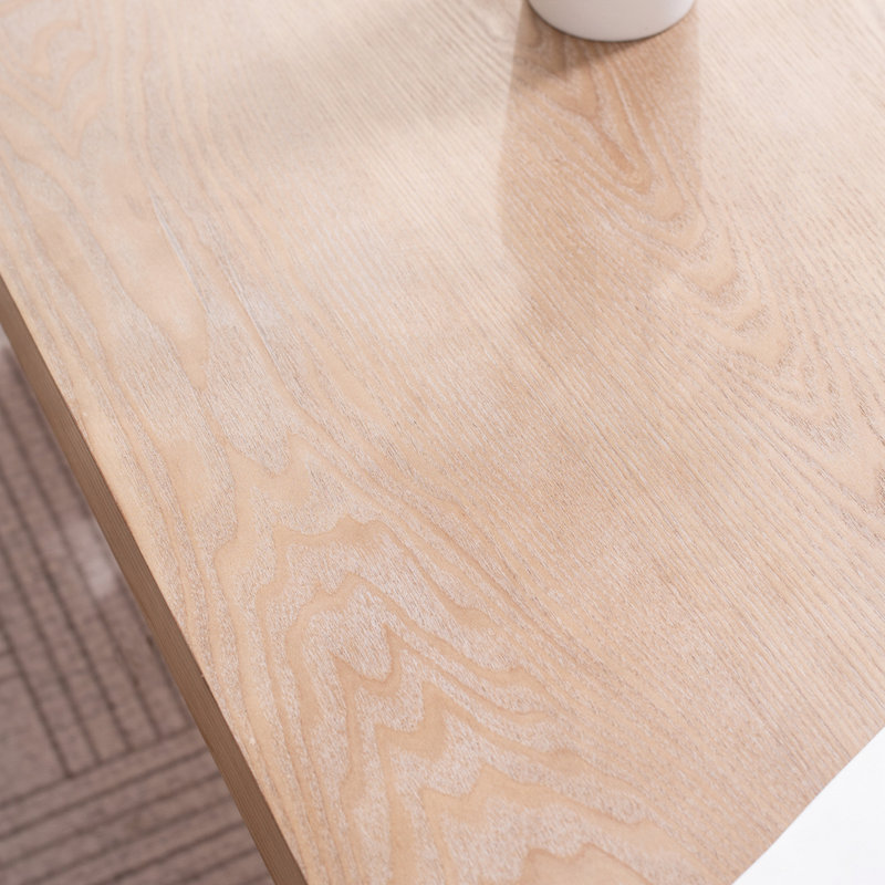 Table basse 47 po, Naturel + blanc