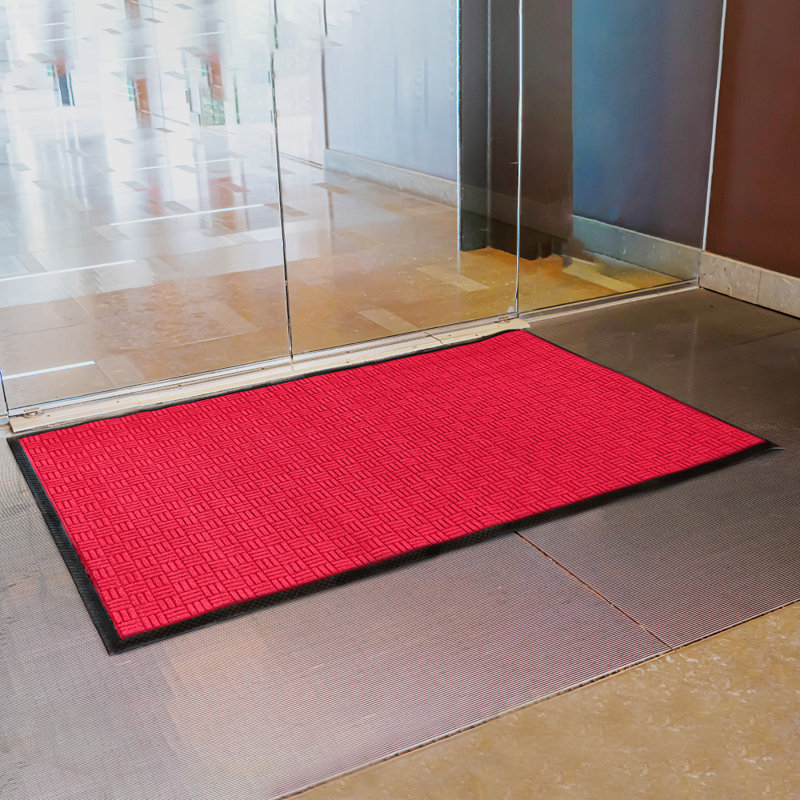 Tapis d'entrée antidérapant Fordville, Marron, 48" W x 72" L