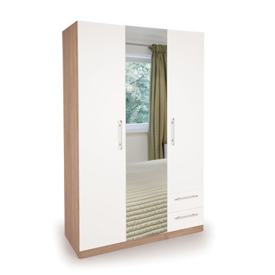 Houghtaling 3 Door Wood Wardrobe