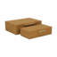 RebekaSet de 2 boîtes de rangement décoratives rectangulaires emboîtables, finition embossée moderne - faux chameau brun chameau-2059028984