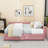 Full Size Linen Upholstered Daybed with Semi-Closed Design and Dual Storage Drawers-1715037456