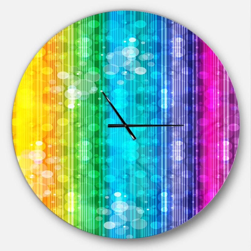 Illustration d'arc-en-ciel - Horloge murale moderne, Surdimensionné
