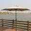 Parasol d'extérieur polyvalent pour le patio, assurant la protection contre le soleil et la pluie (sans base)-535878354
