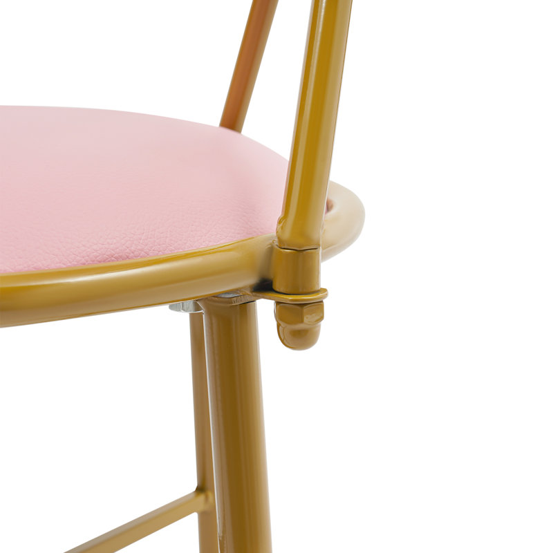Fauteuil à dossier papillon 13,39 po, Rose, Polyuréthane