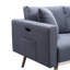 Chaise 32,5 po en tissu de lin avec ports de chargement USB, poches et coussins