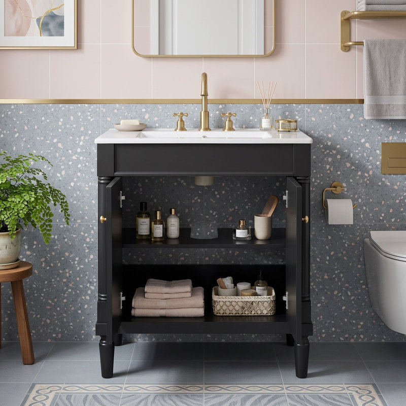 Meuble-lavabo moderne avec lavabo en céramique