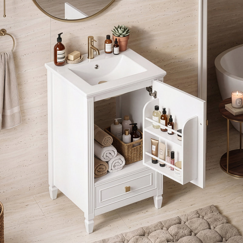 Meuble-lavabo de 20 po avec lavabo en céramique