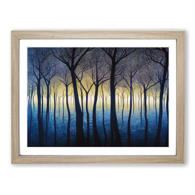 Fearless Forest - Single Picture Frame Print, Oak Framed, 46cm H x 64cm W x 2cm D