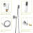 Dual Shower Head In - 10 Inch Ceiling Mount With Rainfall And Handheld Shower, Swivel Feature For Convenience Heads Handheld, Function Convenient Showering-120951917