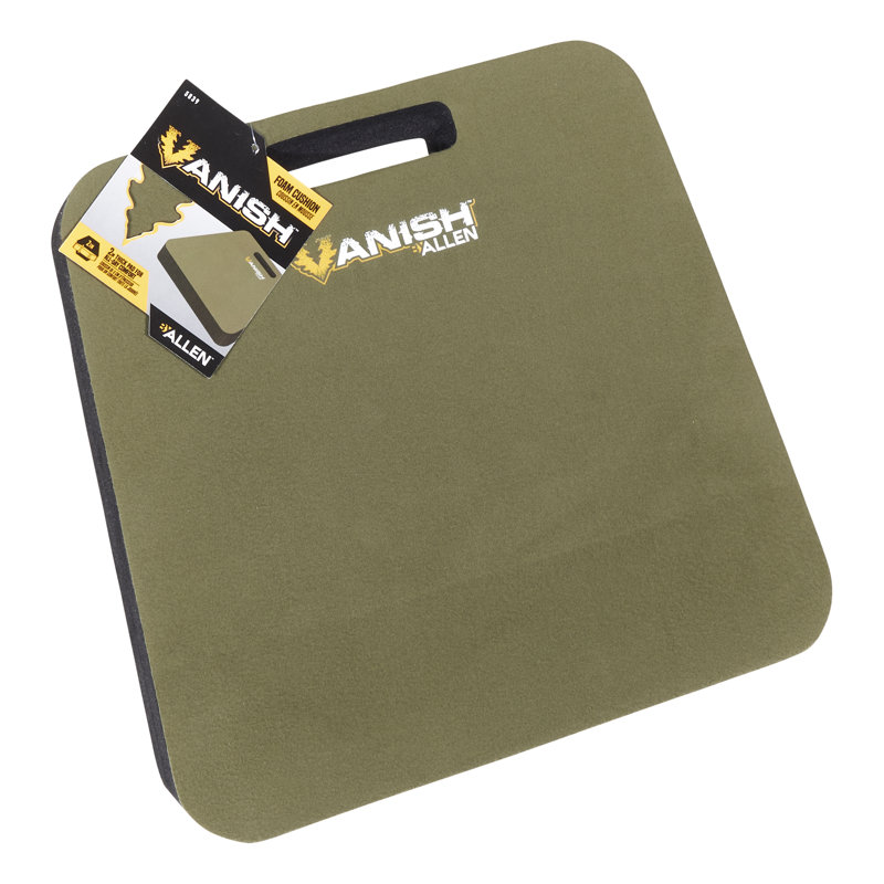 Olive Green Foam Outdoor Seat Cushion with Handle