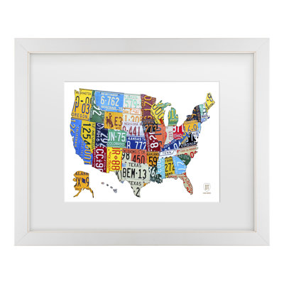 " License Plate Map USA 2 " by Design Turnpike