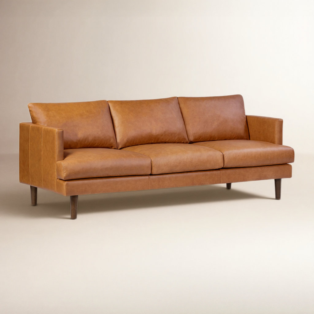 Girona 88" Genuine Leather Sofa