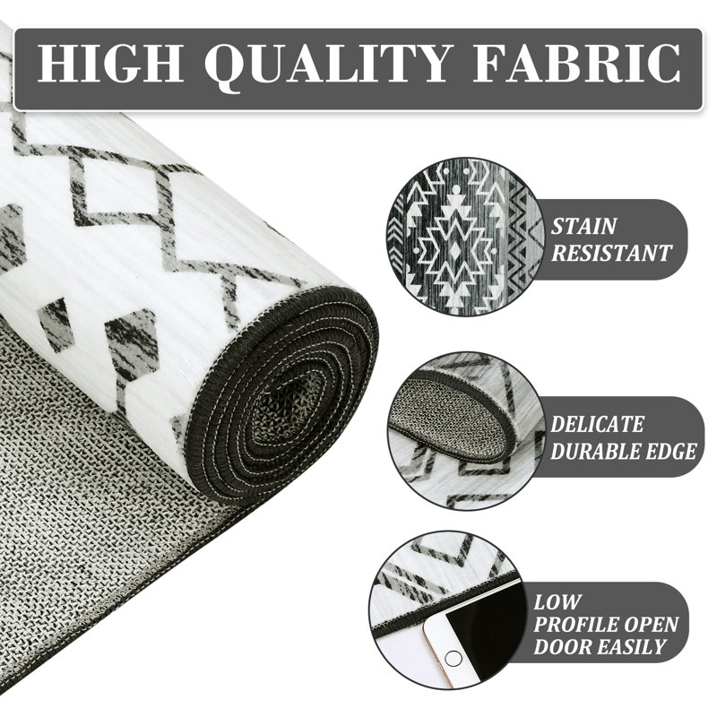 Tapis Kamori avec envers antidérapant, Rectangle 5 pi x 7 pi