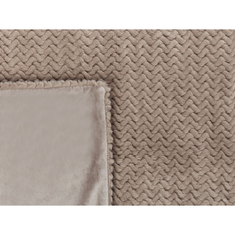 SURMI Polyester Solid Colour Bedspread, 200 x 220cm Bedspread, Brown