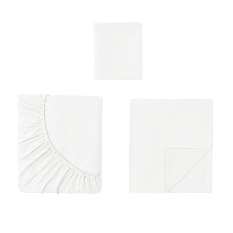 4 Pc. Microfiber Sheet Set - Includes One Fiited Sheet, One Flat Sheet, & Two Standardpillow Case, White