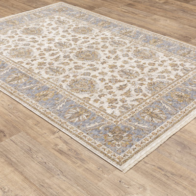Tapis ivoire / bleu Atherine