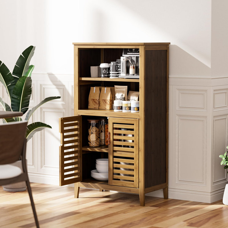 Acia Freestanding Bathroom Cabinet, Brown