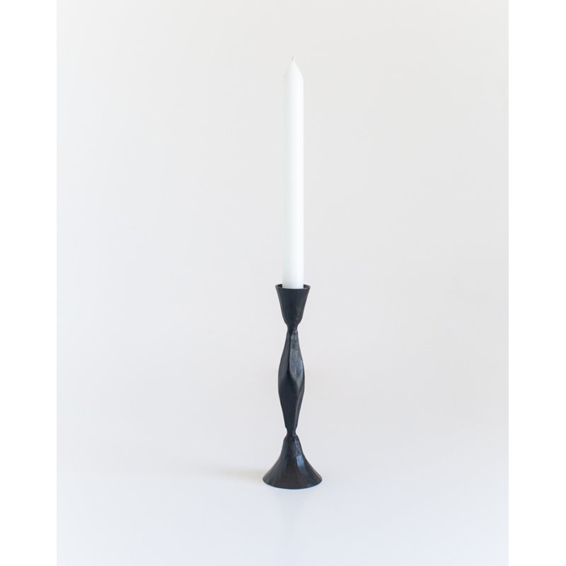 S/2 Low Diamond Candlestand - Brass finsih, 7.5, Black