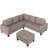 Sectional Corner Sofa L-Shape Couch Space Saving With Storage Ottoman & Cup Holders Design For Large Space Dorm Apartment-926361444