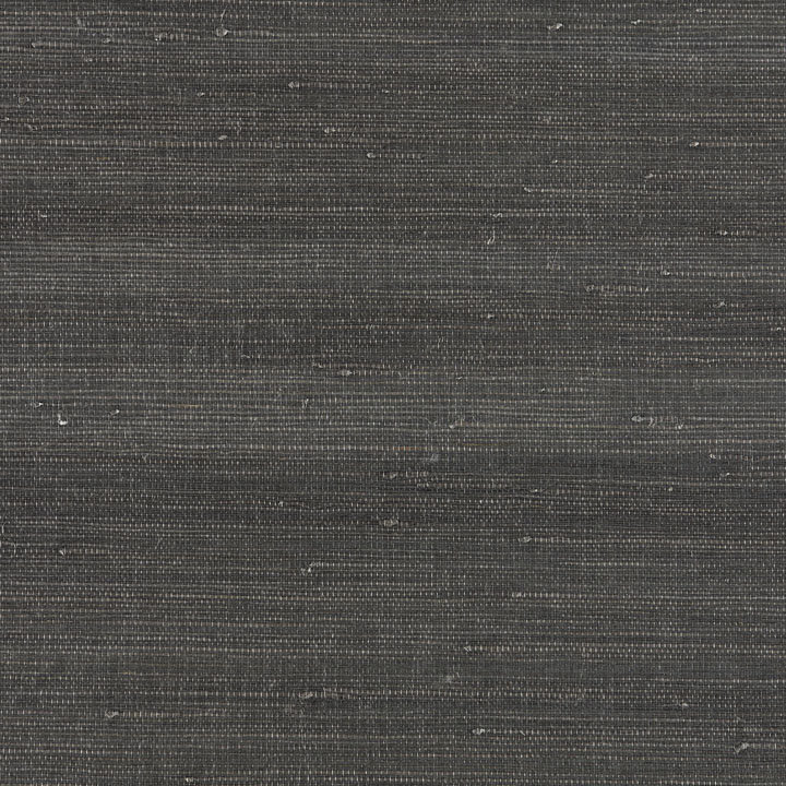 Natural Textures Grass Cloth Wallpaper Roll, Anthracite