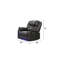 Fauteuil inclinable Jahshun noir-1310290192